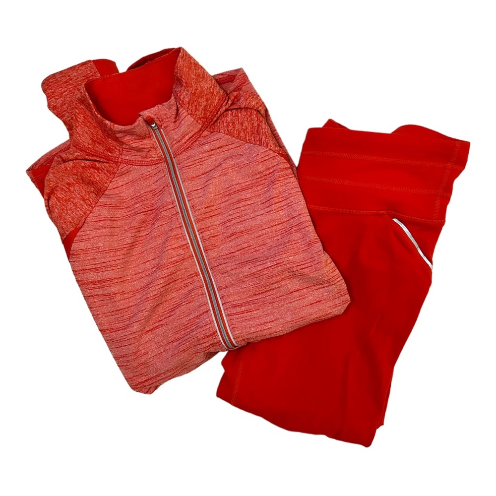 Athleta Capris and Long Sleeve 1/4 zip top-small